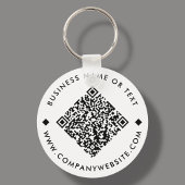 Wit | Business Custom QR Code Sleutelhanger