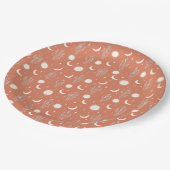 Wit Cactus Patroon Papieren Bordje (Gekanteld)