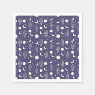 Wit Cactus Patroon Servet