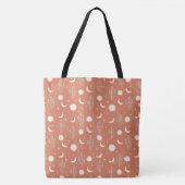 Wit Cactus Patroon Tote Bag (Voorkant)