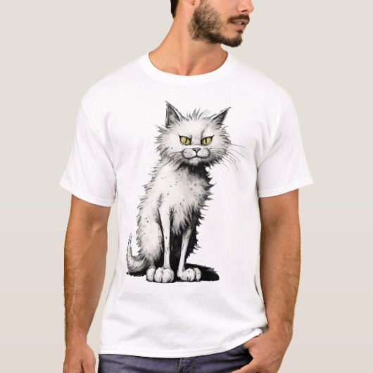 Wit Cat T-shirt (Voorkant)