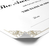 Wit Certificaat van Voltooiing Aangepast Logo Poster (Hoek)