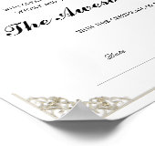 Wit Certificaat van Waardering Aangepast Logo Poster (Hoek)