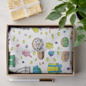 Wit Chanoeka Patroon Tissuepapier (Geschenk)