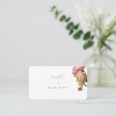 Wit | Chic Blush Roze Trouwplaatskaarten Plaatskaartje (Staand voorkant)
