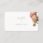Wit | Chic Blush Roze Trouwplaatskaarten Plaatskaartje (Voorkant)