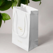 Wit | Chic Faux Gold Monogram Welkom Trouwen Klein Cadeauzakje
