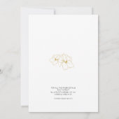 Wit | Chic Floral Monogram Trouwen Save The Date (Achterkant)