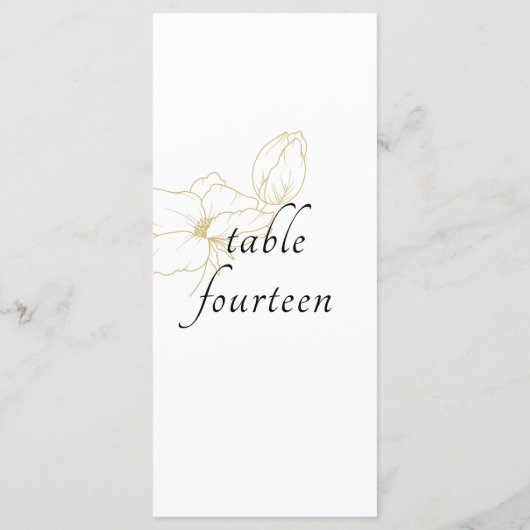 Wit | Chic Floral Wedding Flat Menu (Achterkant)