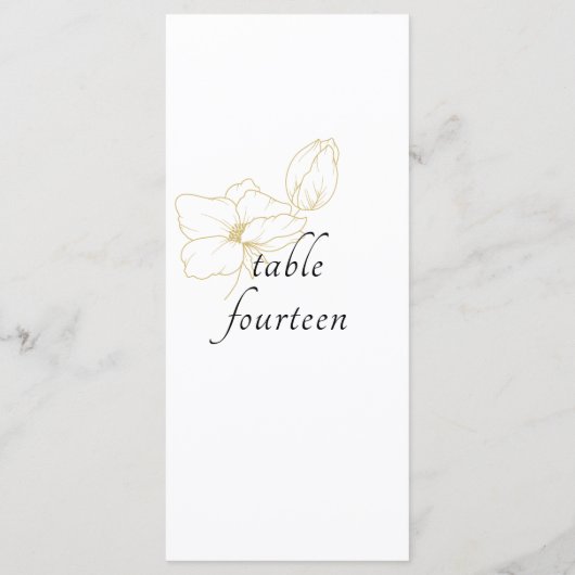 Wit | Chic Floral Wedding Flat Menu (Achterkant)