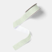 Wit Chic Groene Strepen Grosgrain Lint (Achterkant)