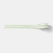 Wit Chic Groene Strepen Grosgrain Lint (Voorkant)