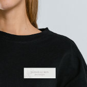Wit | Chic minimalistische bloem Naamplaatje