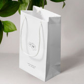 Wit | Chic Monogram Welkom Trouwcadeau Tas Klein Cadeauzakje