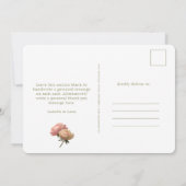 Wit | Chic Roos Dank u Foto Briefkaart (Achterkant)
