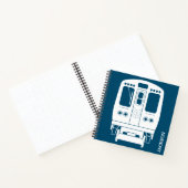 Wit Chicago "L" profiel op blauwe achtergrond Notitieboek (Binnen)