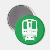 Wit Chicago "L" profiel op groene achtergrond Magneet (Voorkant / Achterkant)