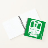 Wit Chicago "L" profiel op groene achtergrond Notitieboek (Binnen)