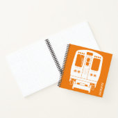 Wit Chicago "L" profiel op Oranje achtergrond Notitieboek (Binnen)