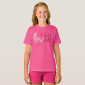 Wit Chinees Tijger papier-gesneden Nieuwjaar Verja T-shirt (Voorkant volledig)