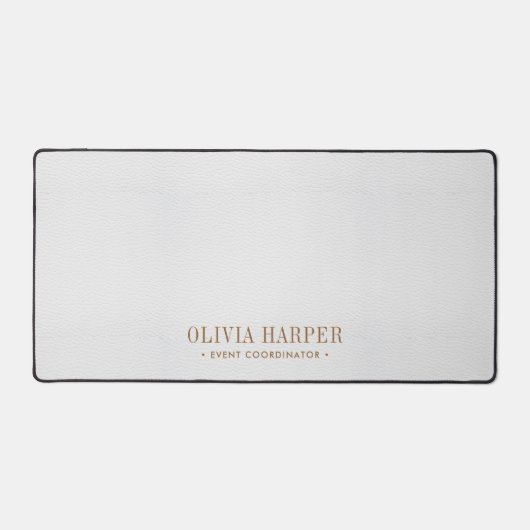 Wit Chique Elegant NEP leer PROFESSIONAL Bureaumat (Voorkant)
