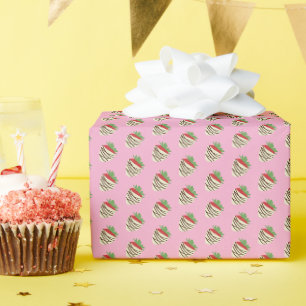 Wit chocolade bedekte aardbei cadeaupapier