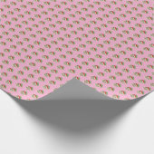 Wit chocolade bedekte aardbei cadeaupapier (Hoek)