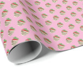Wit chocolade bedekte aardbei cadeaupapier (Rol Hoek)
