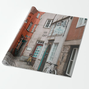 WIT-CIJFERS OP DE WEG GEDEELD CADEAUPAPIER