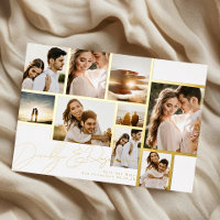 Wit Collage Multi Photo Lijst Save The Date Gold