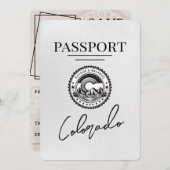 Wit Colorado Passport Save The Date (Voorkant / Achterkant)