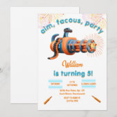 Wit Cool Nerf Wars Party Top Pistool 5e Verjaardag Kaart (Voorkant / Achterkant)