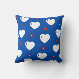 Wit Cozy Modern Romantisch Chic Stijlvol Hart Kussen