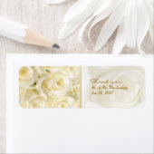 Wit - crème rozen Bruiloft Dank u Label (Insitu)