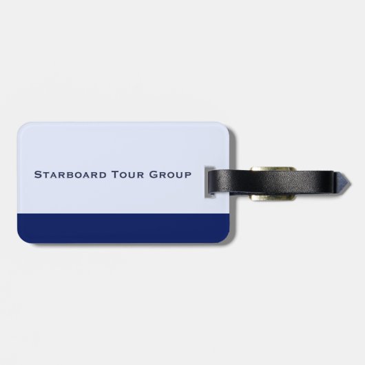 Wit cruiseschip met dekking voor dekzeilen bagagelabel (Achterkant horizontaal)