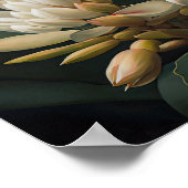 Wit Curcuma Bloem Art Print Poster (Hoek)