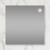 Wit Cursief & Grijs Monogram | Bewerkbare kleuren Bedankjes Labels (Achterkant)