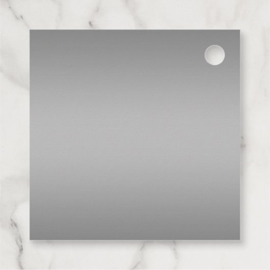 Wit Cursief & Grijs Monogram | Bewerkbare kleuren Bedankjes Labels (Achterkant)