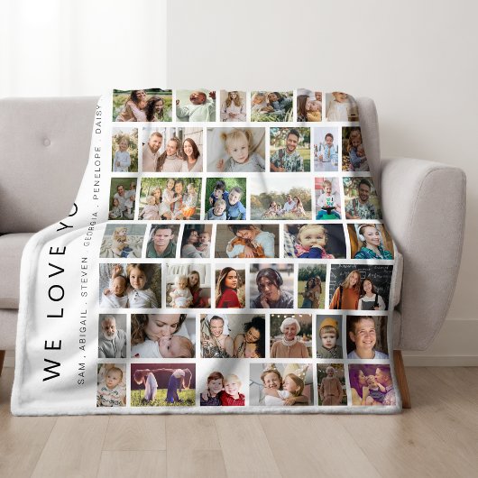 Wit Custom 54 Fotocollage Fleece Deken