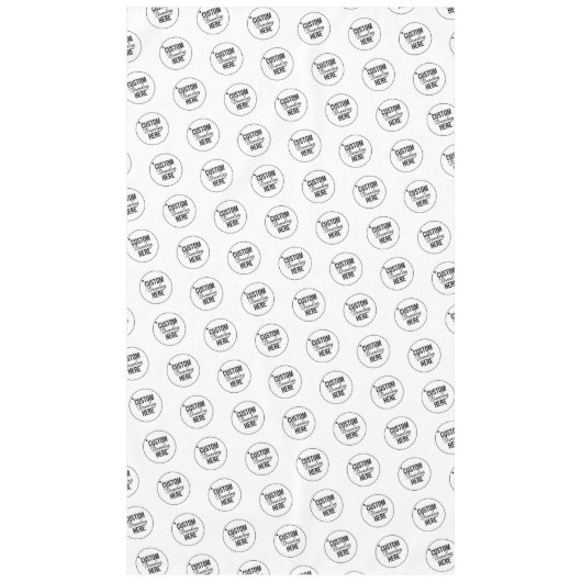 Wit Custom Trade Show Restaurant Business Logo Tafelkleed (Voorkant)