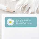 Wit Daisy & Bleek blauw retour adreslabel Etiket (Insitu)