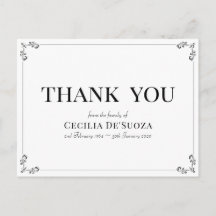 Wit Dank U Klassieke Elegante Vintage Eenvoudig