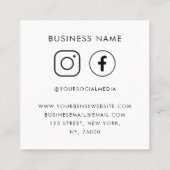 Wit Dank u Logo QR Code Aangepast Kleine Ondernemi Kortingskaartje (Achterkant)