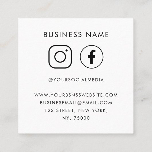 Wit Dank u Logo QR Code Aangepast Kleine Ondernemi Kortingskaartje (Achterkant)