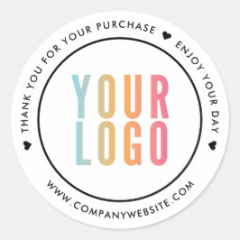 Wit Dank u voor uw aankoop Stickers Logo