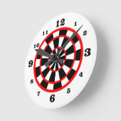 Wit Dartbord Kijk Genummerd Ronde Klok (Hoek)