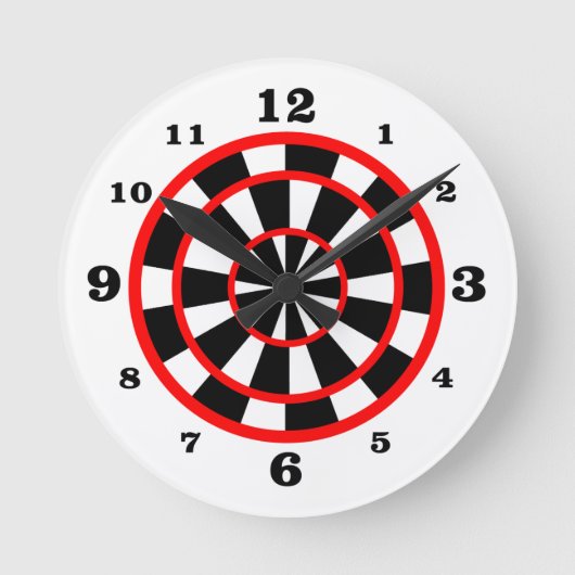 Wit Dartbord Kijk Genummerd Ronde Klok (Voorkant)