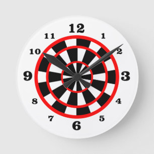 Wit Dartbord Kijk Genummerd Ronde Klok