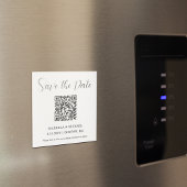 Wit | De datum opslaan | QR-code magneet