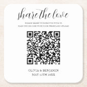 Wit | Deel de Liefde | Weddenschap Kartonnen Onderzetters (Voorkant)